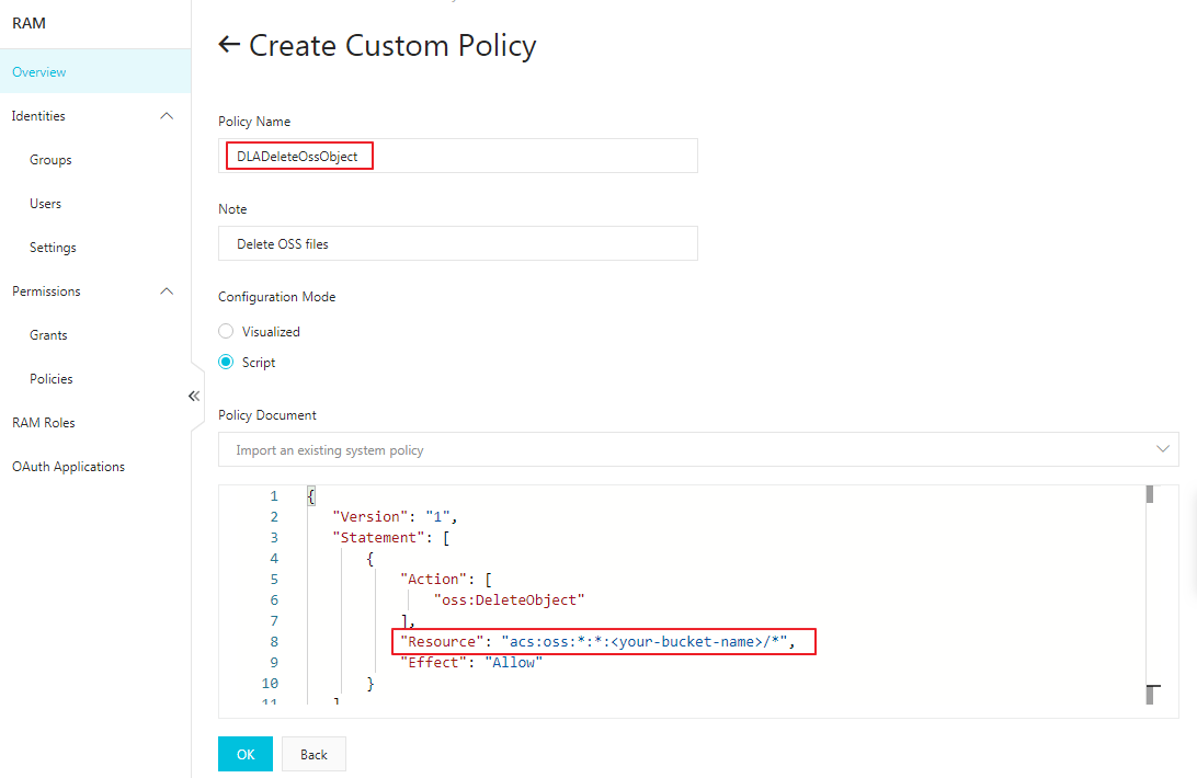 Execute Insert Overwrite To Insert Data Into An Oss