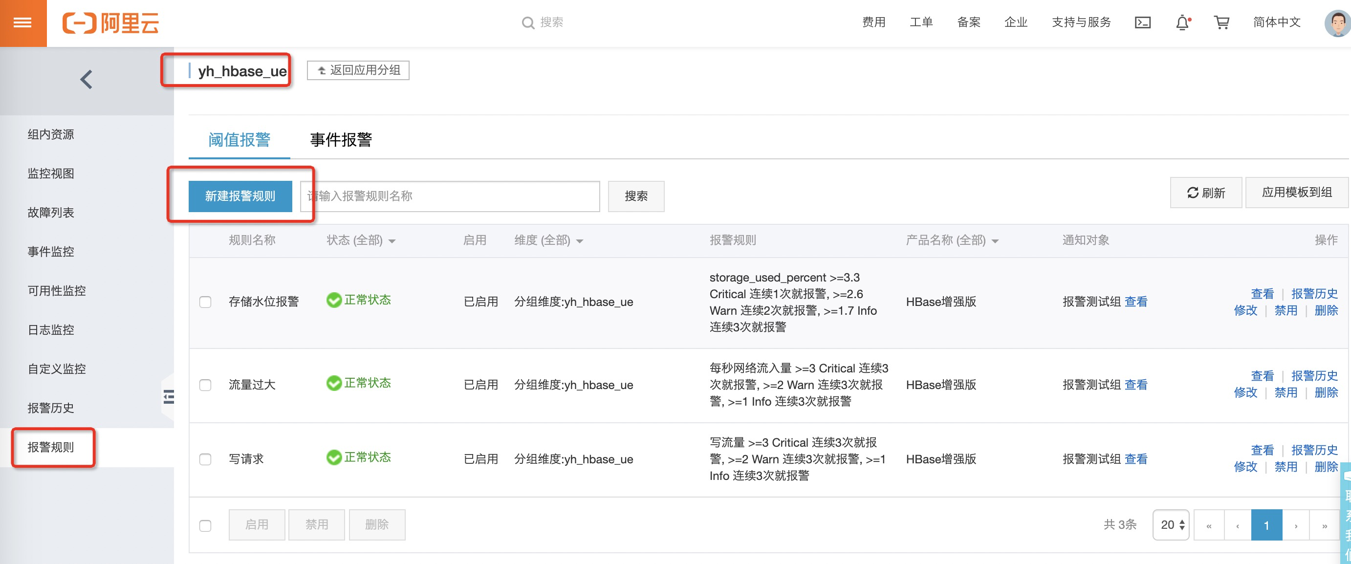 监控与报警_快速入门_HBase 增强版_云数据库 HBase 版 阿里云技术文档 第5张