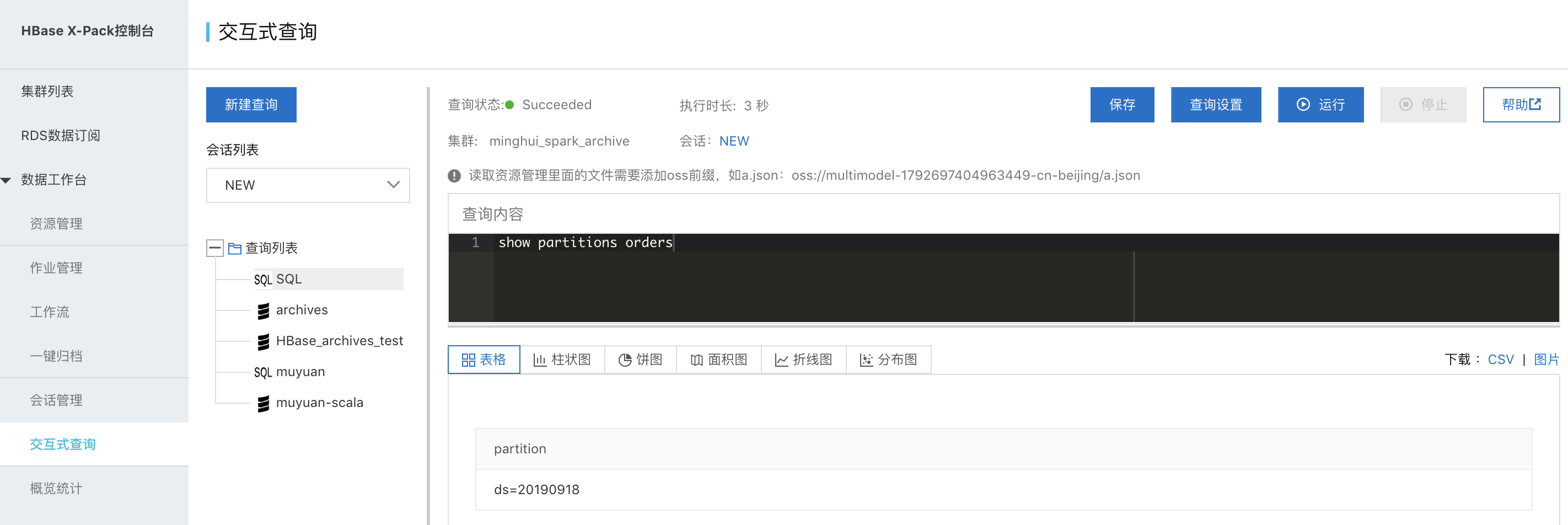 一键归档 RDS &amp;POLARDB数据到 Spark_一键归档Spark数仓计算_X-Pack Spark计算服务_云数据库 HBase 版 阿里云技术文档 第9张