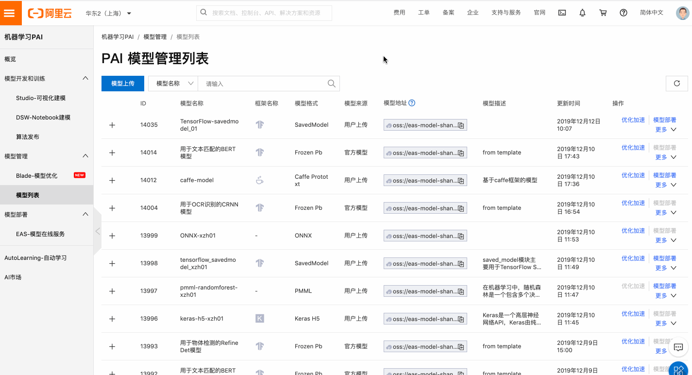模型上传