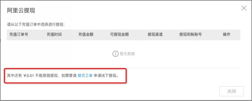 无提现充值单