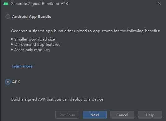 选择 APK