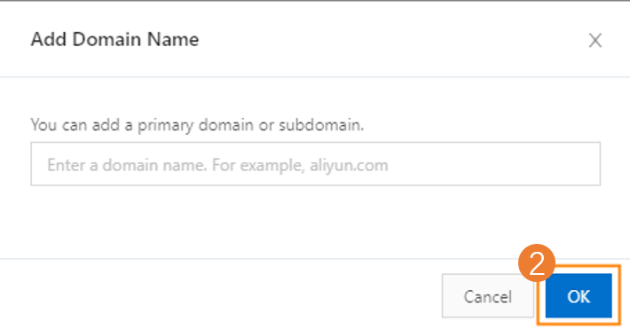 Add a domain name