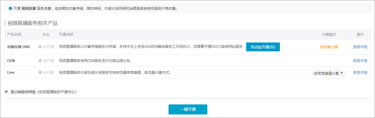 视频直播相关产品