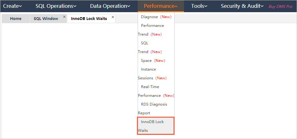 View lock waits - - Alibaba Cloud Documentation Center