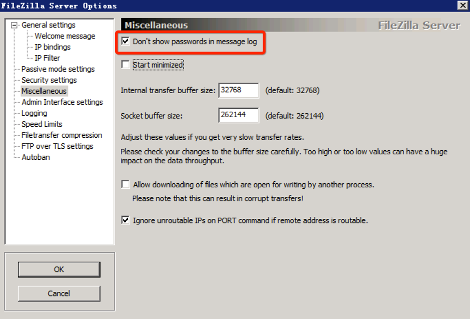 filezilla command line options