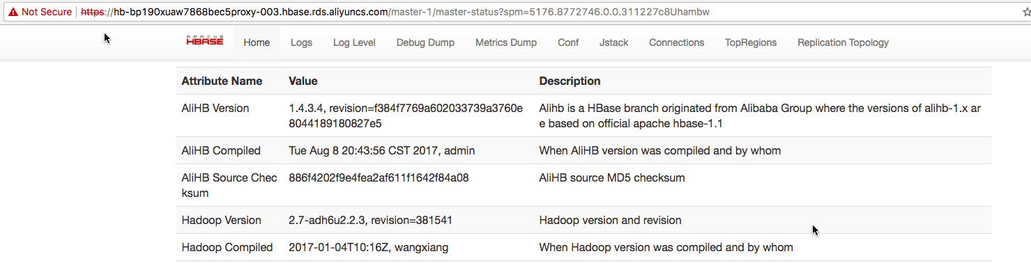 WebUI页面访问_运维指南_云数据库 HBase 版 阿里云技术文档 第2张