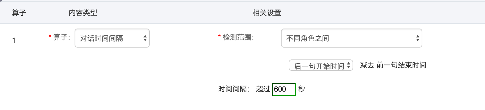 对话时间间隔
