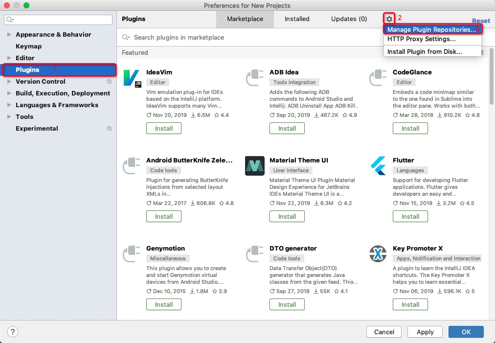 manage plugin repositories