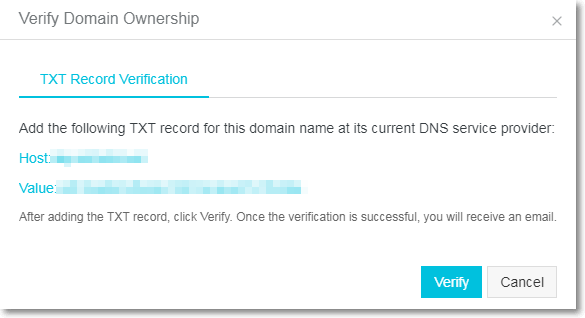 verify domain ownership