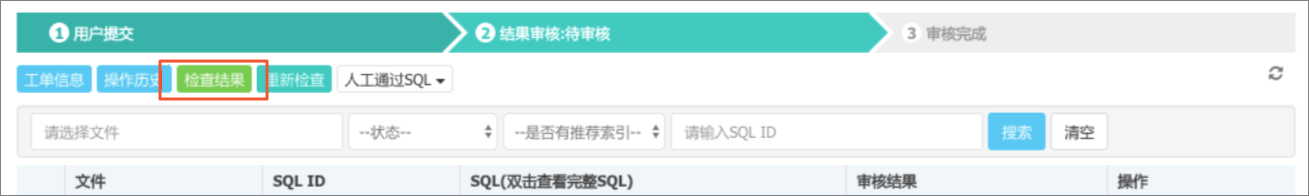 检查结果
