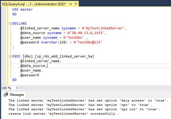 通过Linked Server访问云下自建SQL Server_SQL Server_最佳实践_云数据库 RDS 版 阿里云技术文档 第8张